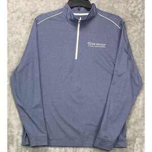 Johnnie O Golf Pullover 1/4 Zip Men Size XL Steel‎ Blue Polyester Blend